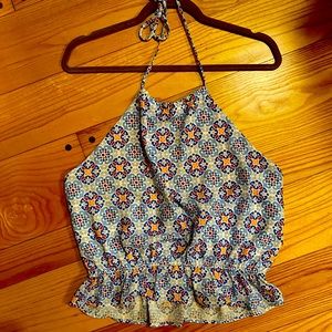 Blue mosaic halter top- brand new with tags !